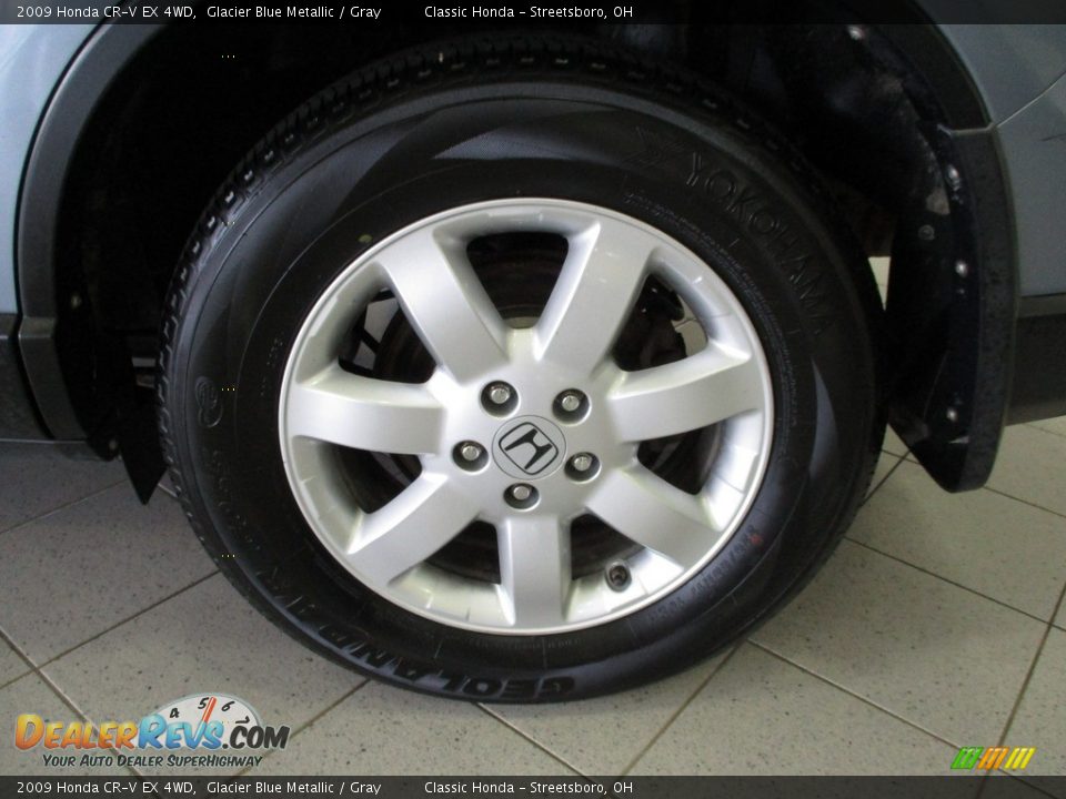 2009 Honda CR-V EX 4WD Glacier Blue Metallic / Gray Photo #11