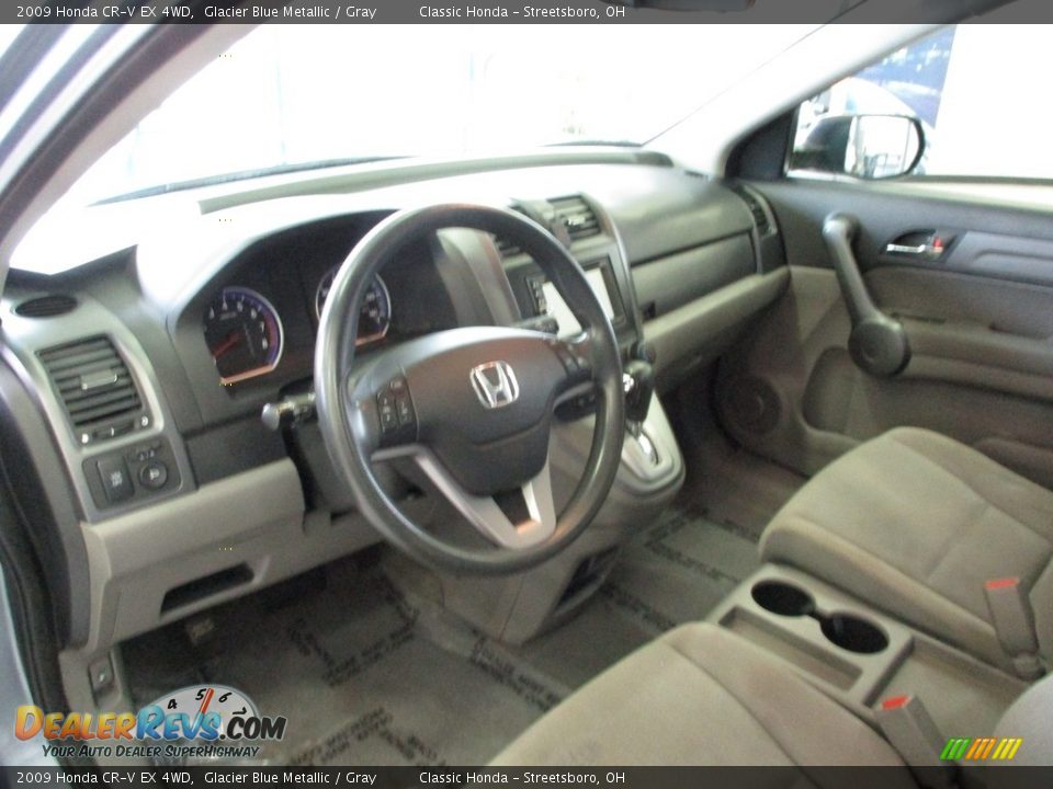 2009 Honda CR-V EX 4WD Glacier Blue Metallic / Gray Photo #27