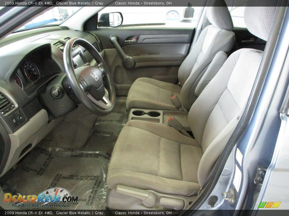 2009 Honda CR-V EX 4WD Glacier Blue Metallic / Gray Photo #28