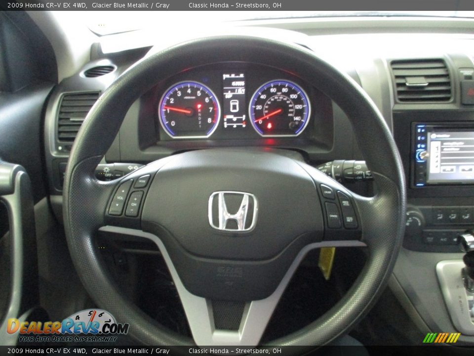 2009 Honda CR-V EX 4WD Glacier Blue Metallic / Gray Photo #30