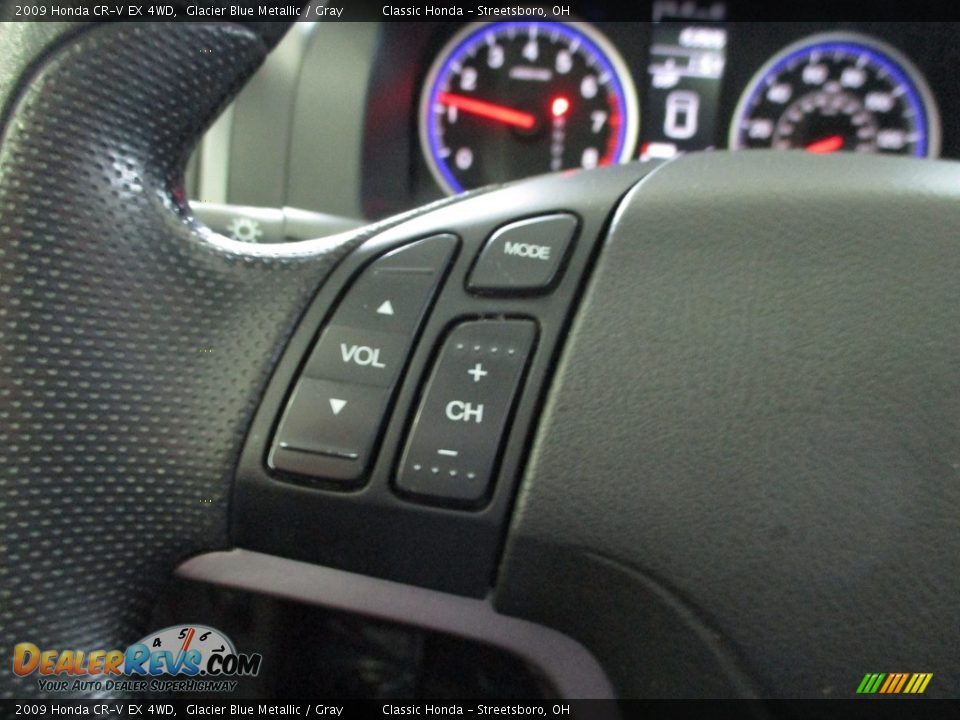 2009 Honda CR-V EX 4WD Glacier Blue Metallic / Gray Photo #31