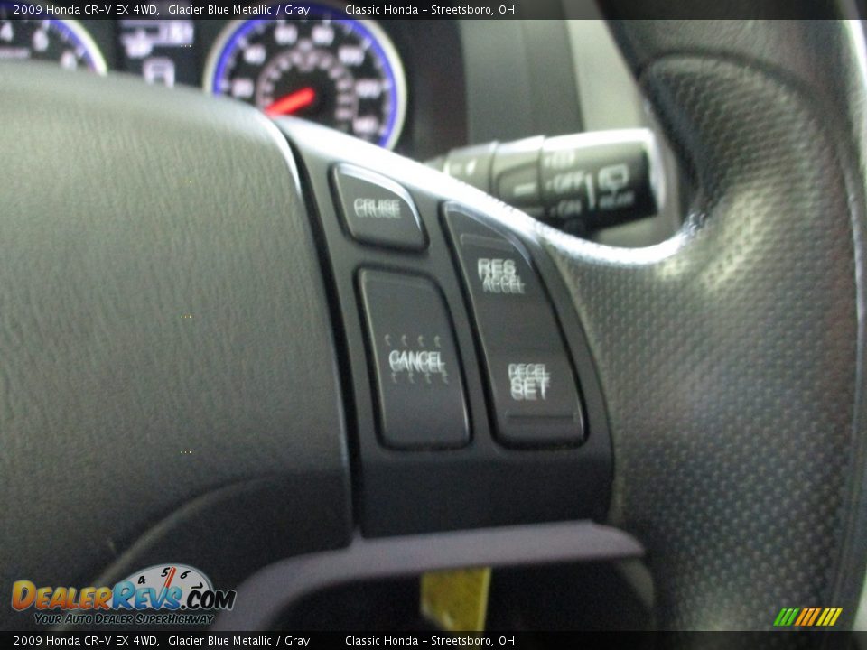 2009 Honda CR-V EX 4WD Glacier Blue Metallic / Gray Photo #32