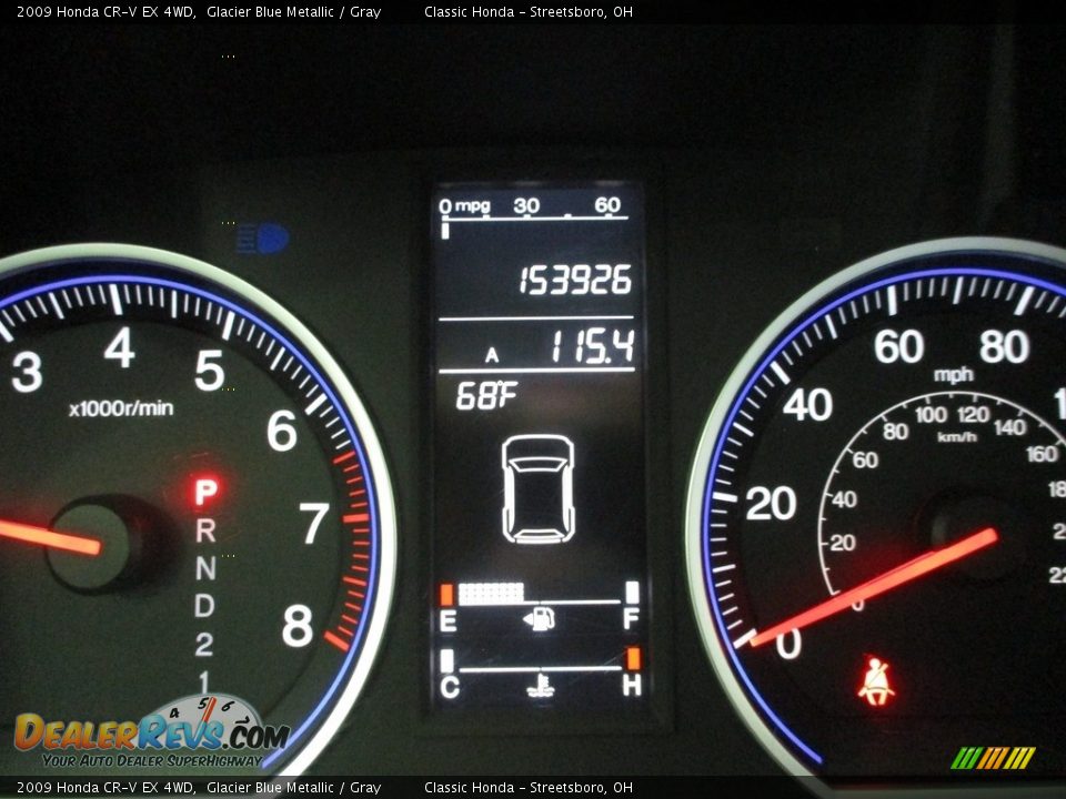 2009 Honda CR-V EX 4WD Glacier Blue Metallic / Gray Photo #33