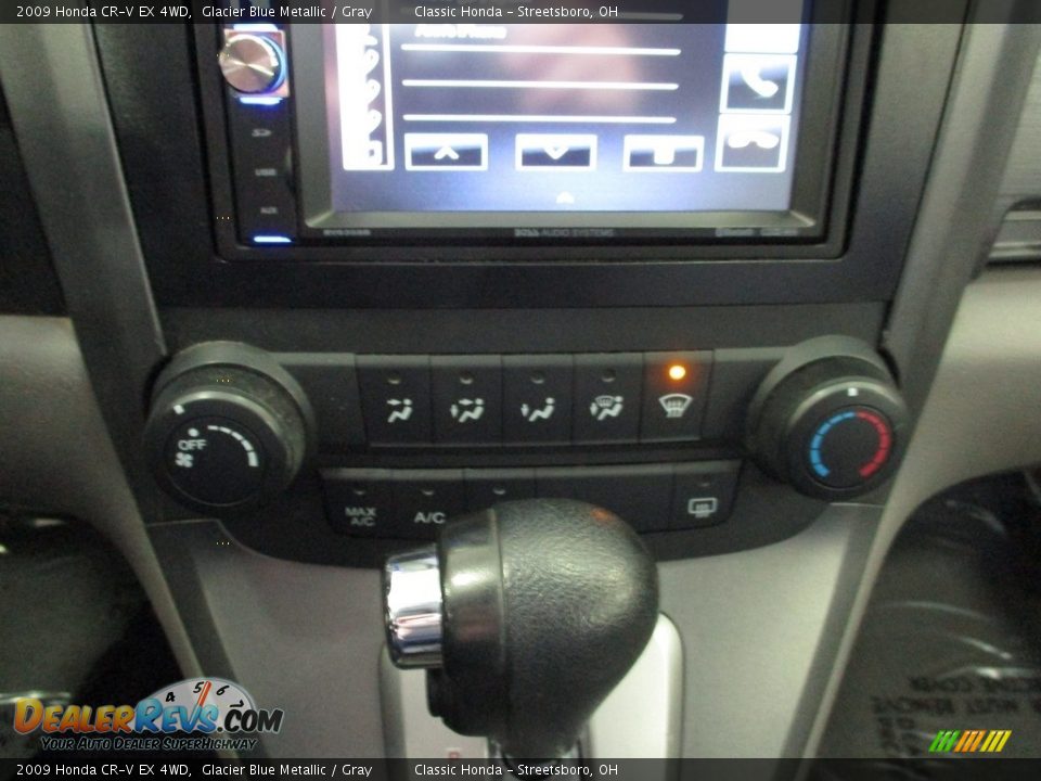 2009 Honda CR-V EX 4WD Glacier Blue Metallic / Gray Photo #35