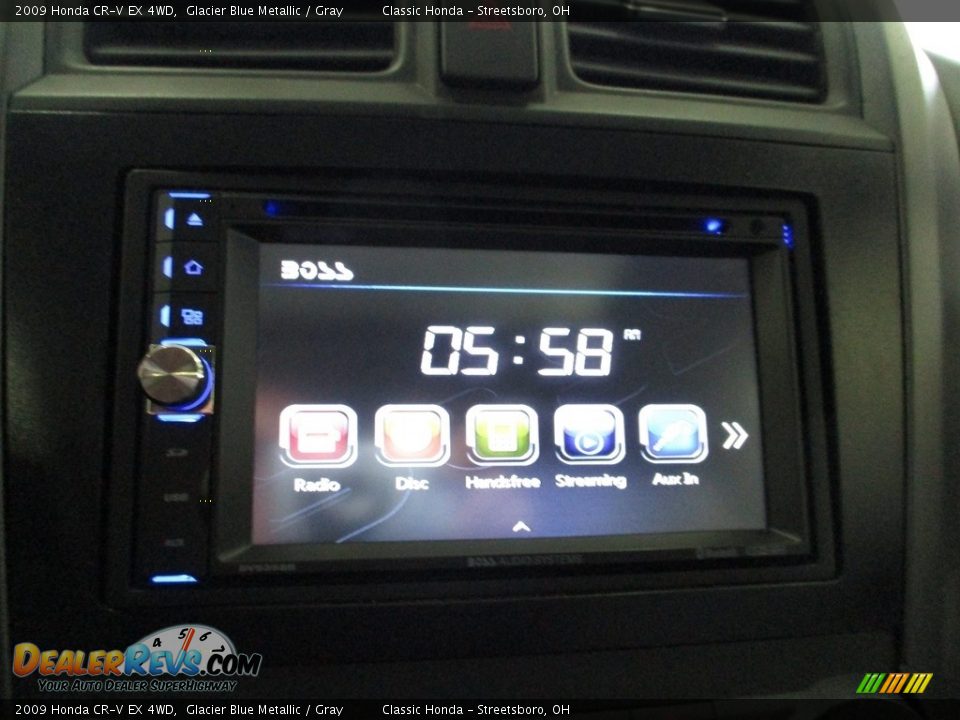 2009 Honda CR-V EX 4WD Glacier Blue Metallic / Gray Photo #36