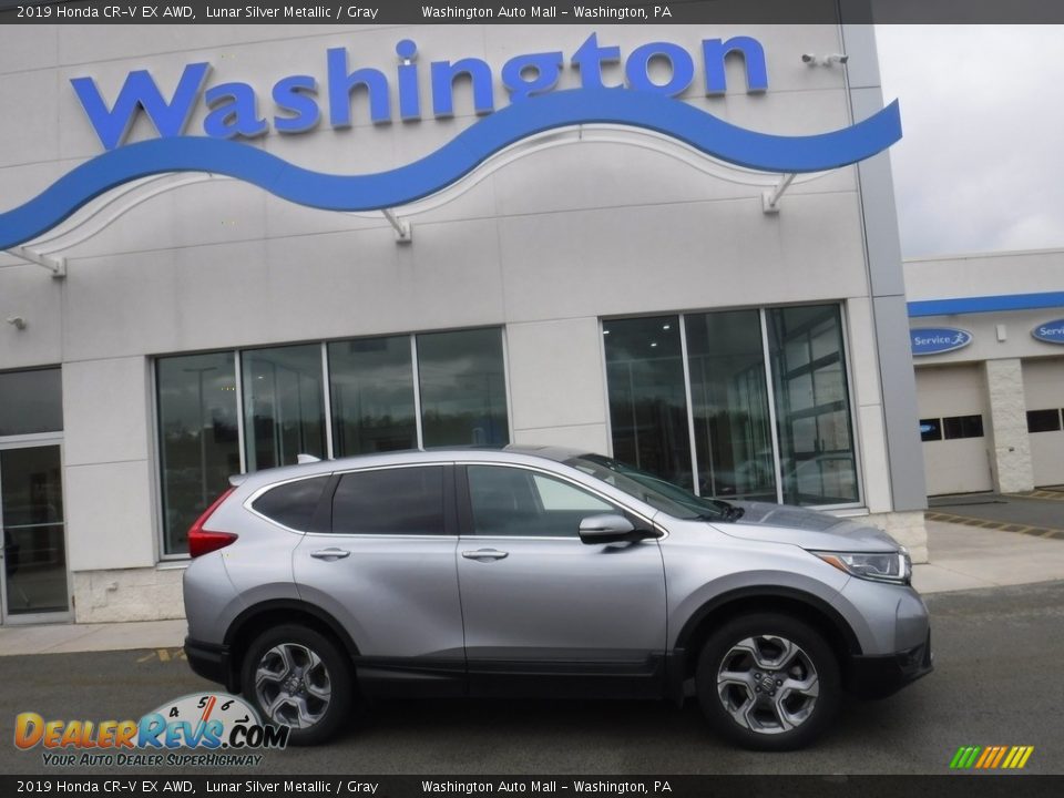 2019 Honda CR-V EX AWD Lunar Silver Metallic / Gray Photo #2