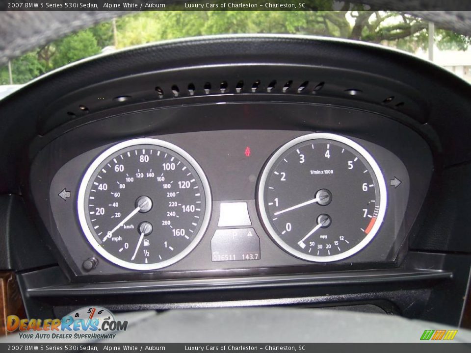 2007 BMW 5 Series 530i Sedan Alpine White / Auburn Photo #18