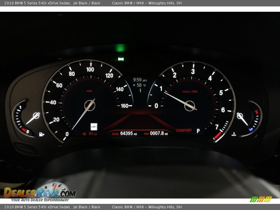 2019 BMW 5 Series 540i xDrive Sedan Gauges Photo #8