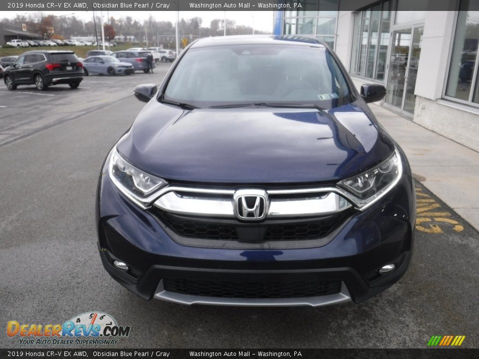 2019 Honda CR-V EX AWD Obsidian Blue Pearl / Gray Photo #5