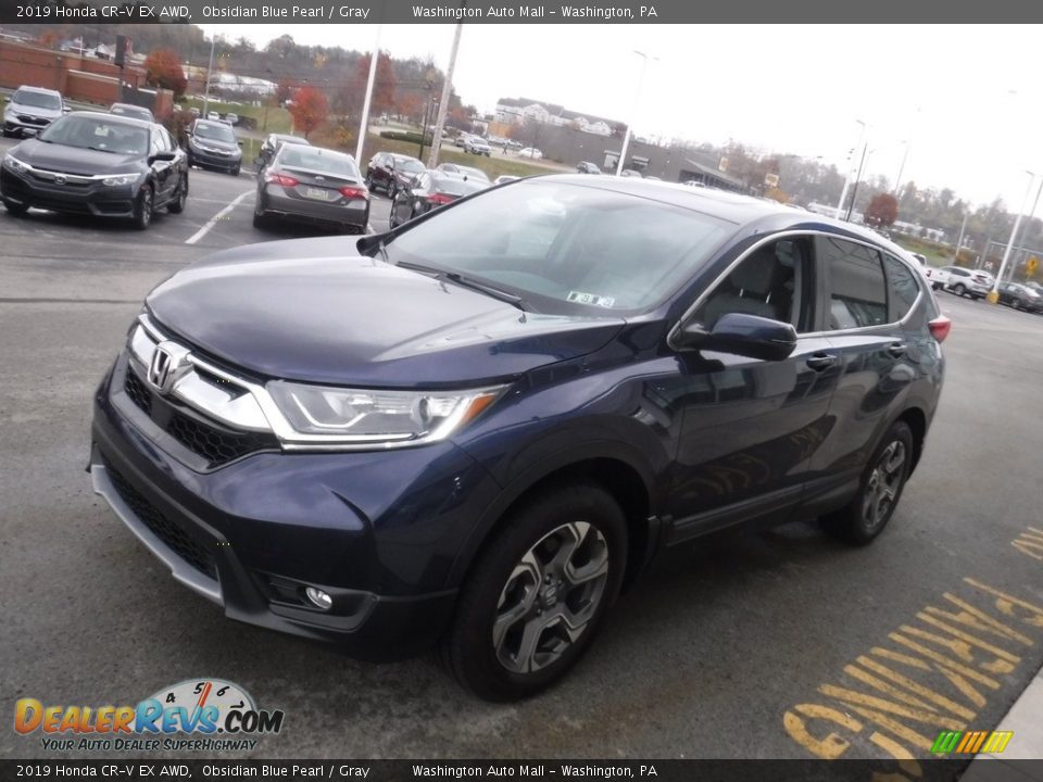 2019 Honda CR-V EX AWD Obsidian Blue Pearl / Gray Photo #6