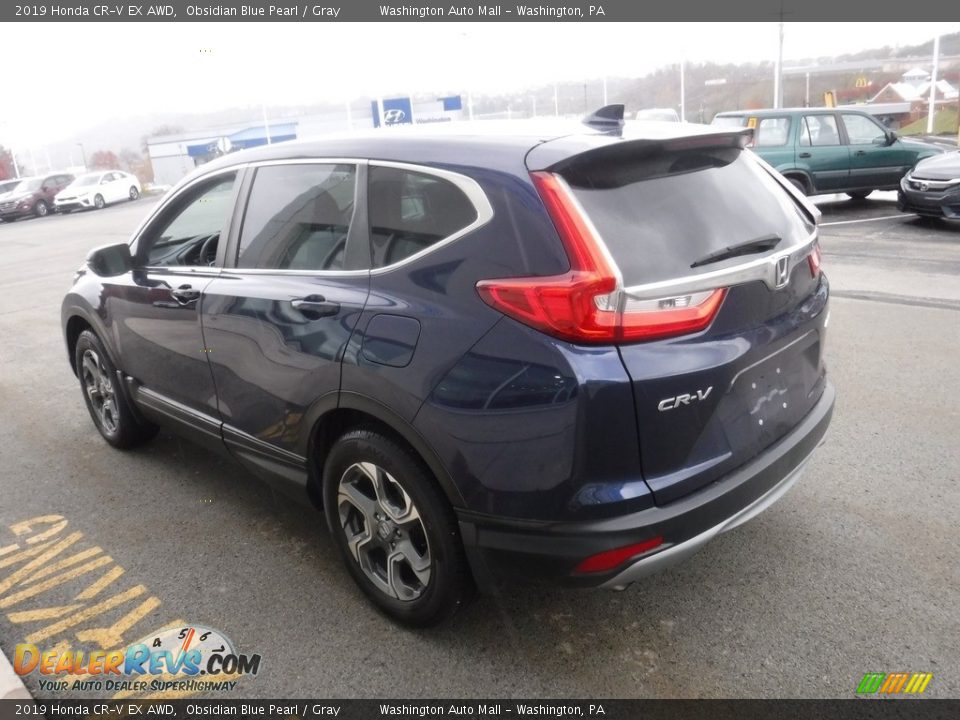 2019 Honda CR-V EX AWD Obsidian Blue Pearl / Gray Photo #8