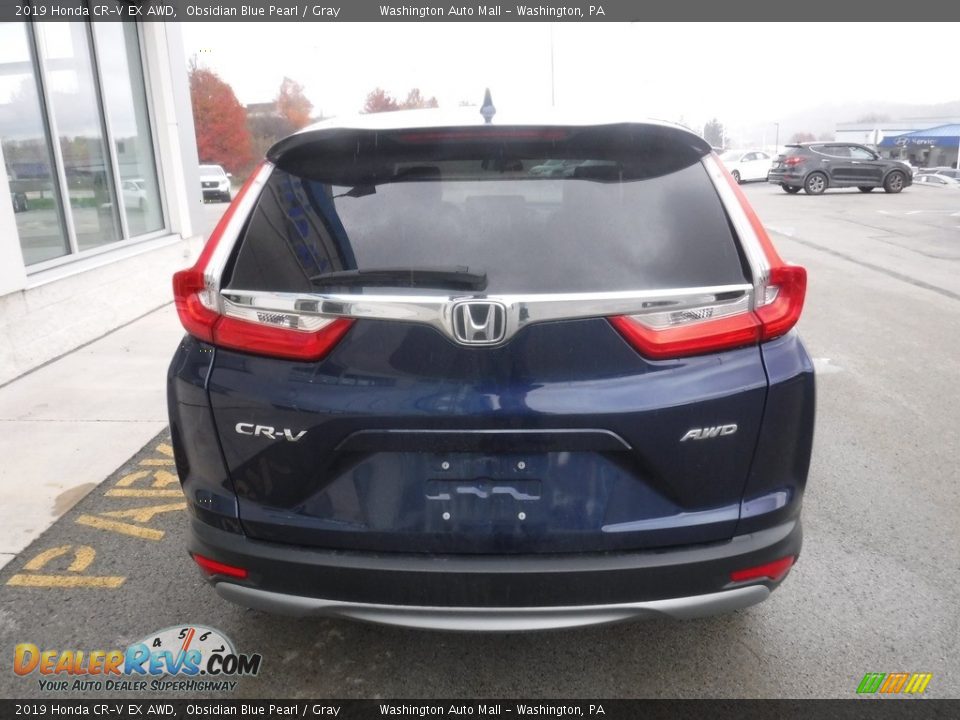 2019 Honda CR-V EX AWD Obsidian Blue Pearl / Gray Photo #9