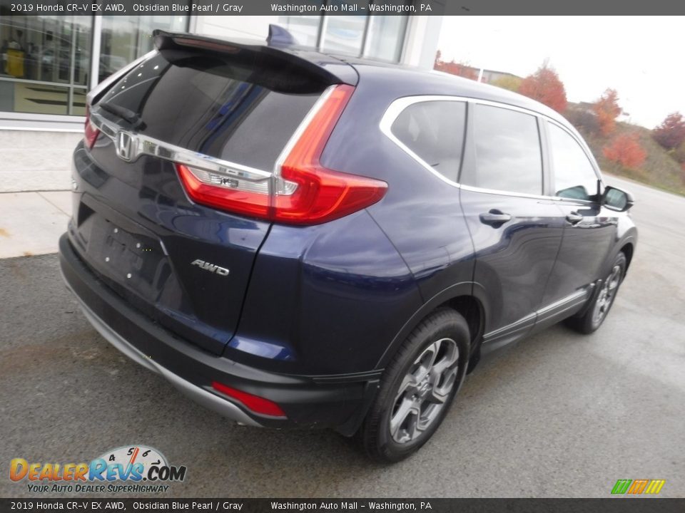 2019 Honda CR-V EX AWD Obsidian Blue Pearl / Gray Photo #10