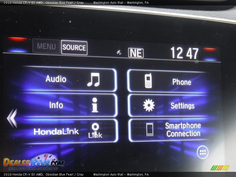 2019 Honda CR-V EX AWD Obsidian Blue Pearl / Gray Photo #24