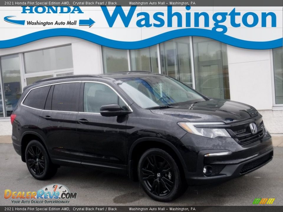 2021 Honda Pilot Special Edition AWD Crystal Black Pearl / Black Photo #1