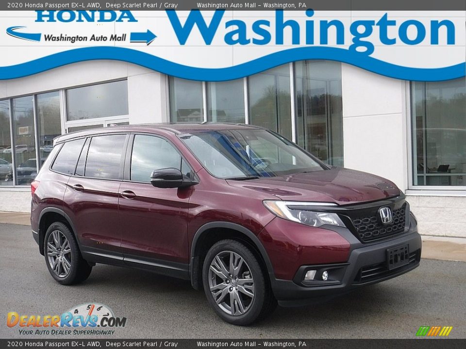 2020 Honda Passport EX-L AWD Deep Scarlet Pearl / Gray Photo #1