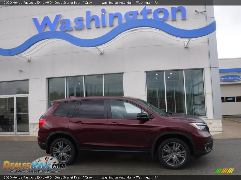 2020 Honda Passport EX-L AWD Deep Scarlet Pearl / Gray Photo #2