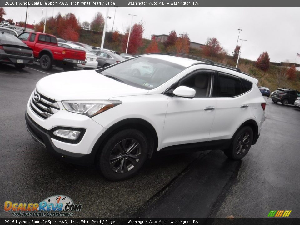 2016 Hyundai Santa Fe Sport AWD Frost White Pearl / Beige Photo #4