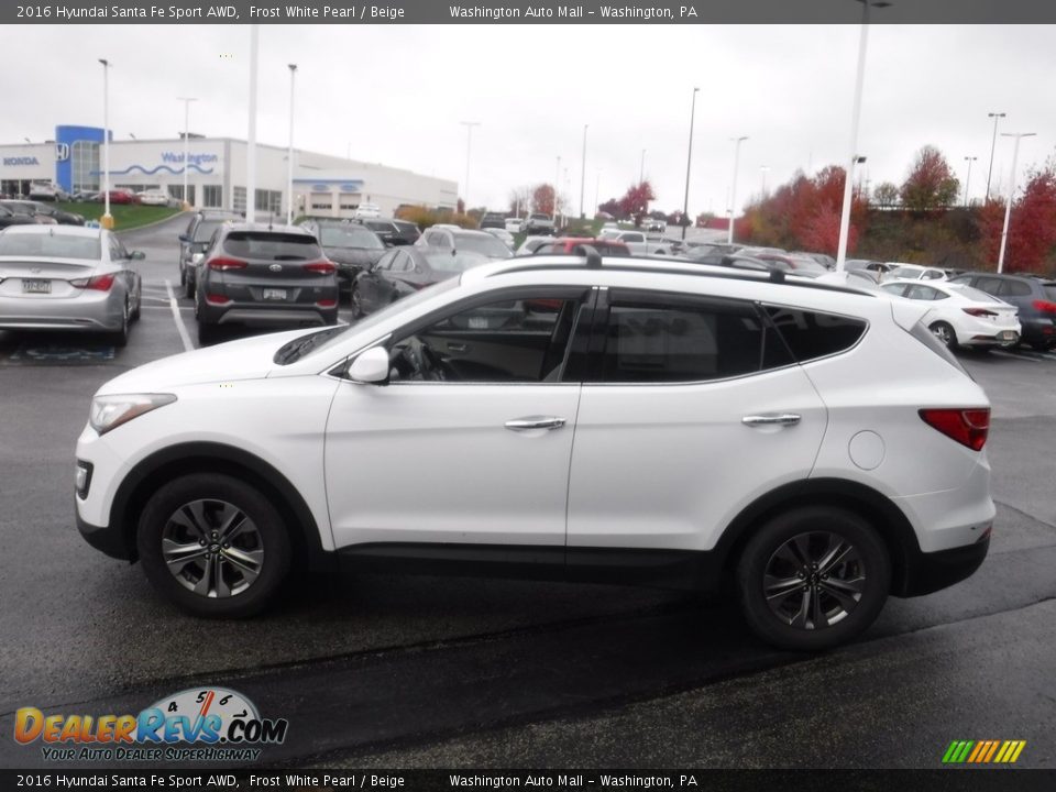 2016 Hyundai Santa Fe Sport AWD Frost White Pearl / Beige Photo #5