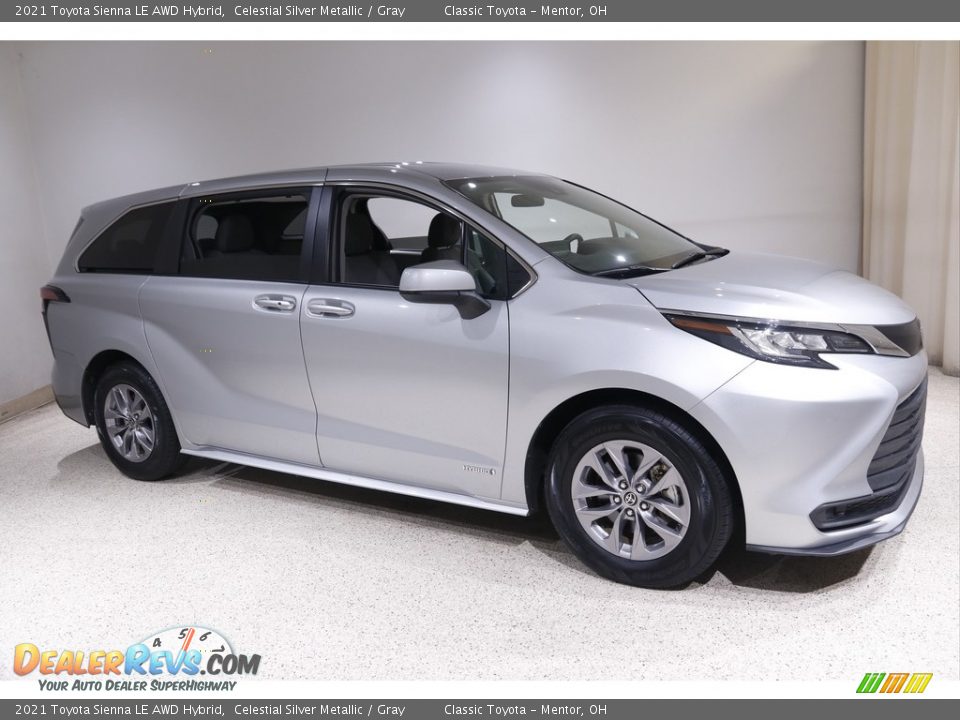 2021 Toyota Sienna LE AWD Hybrid Celestial Silver Metallic / Gray Photo #1