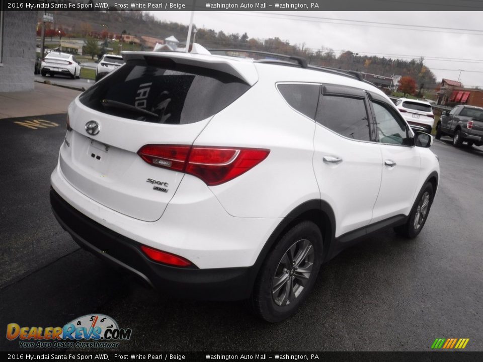 2016 Hyundai Santa Fe Sport AWD Frost White Pearl / Beige Photo #7