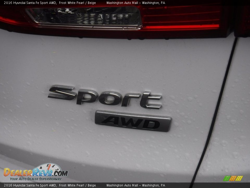 2016 Hyundai Santa Fe Sport AWD Frost White Pearl / Beige Photo #8