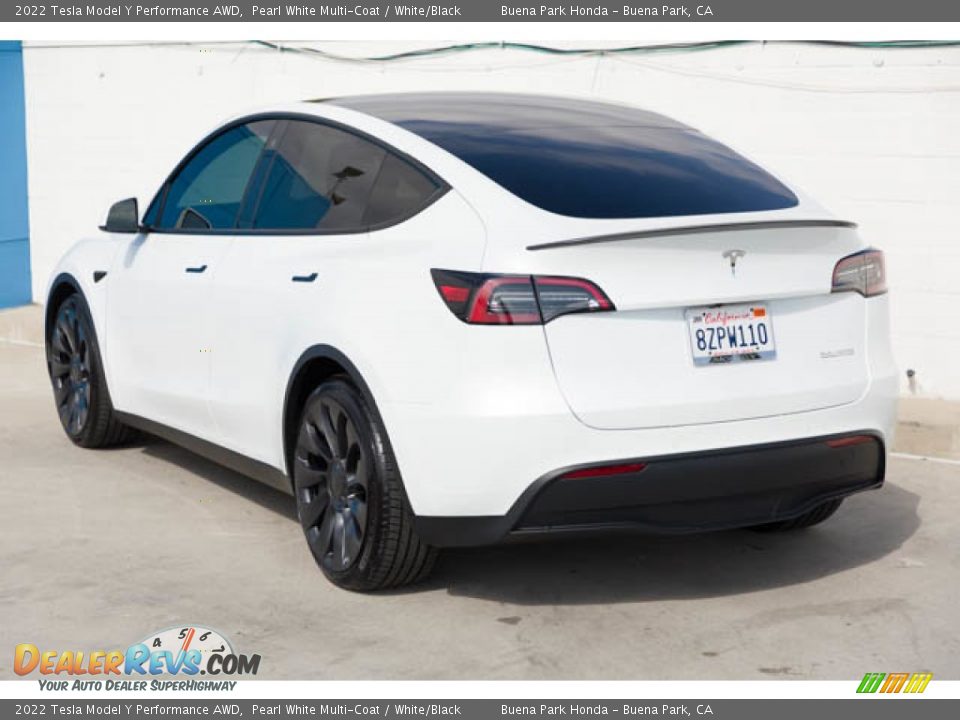 2022 Tesla Model Y Performance AWD Pearl White Multi-Coat / White/Black Photo #2
