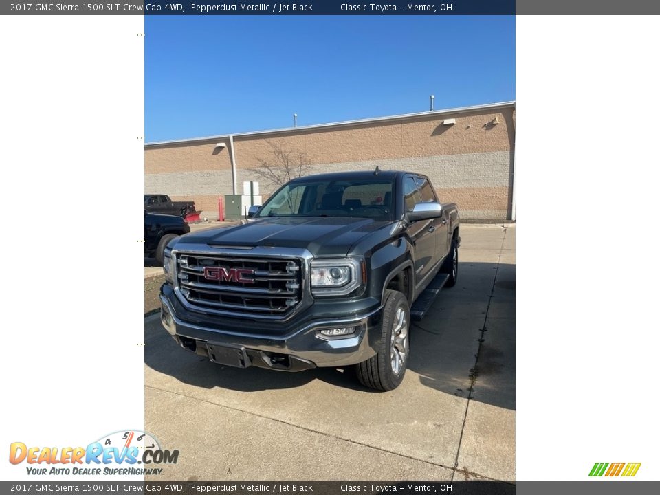 2017 GMC Sierra 1500 SLT Crew Cab 4WD Pepperdust Metallic / Jet Black Photo #1