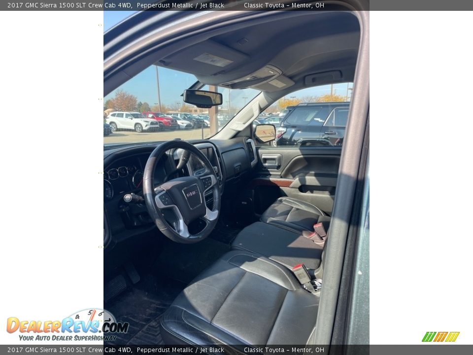 2017 GMC Sierra 1500 SLT Crew Cab 4WD Pepperdust Metallic / Jet Black Photo #3