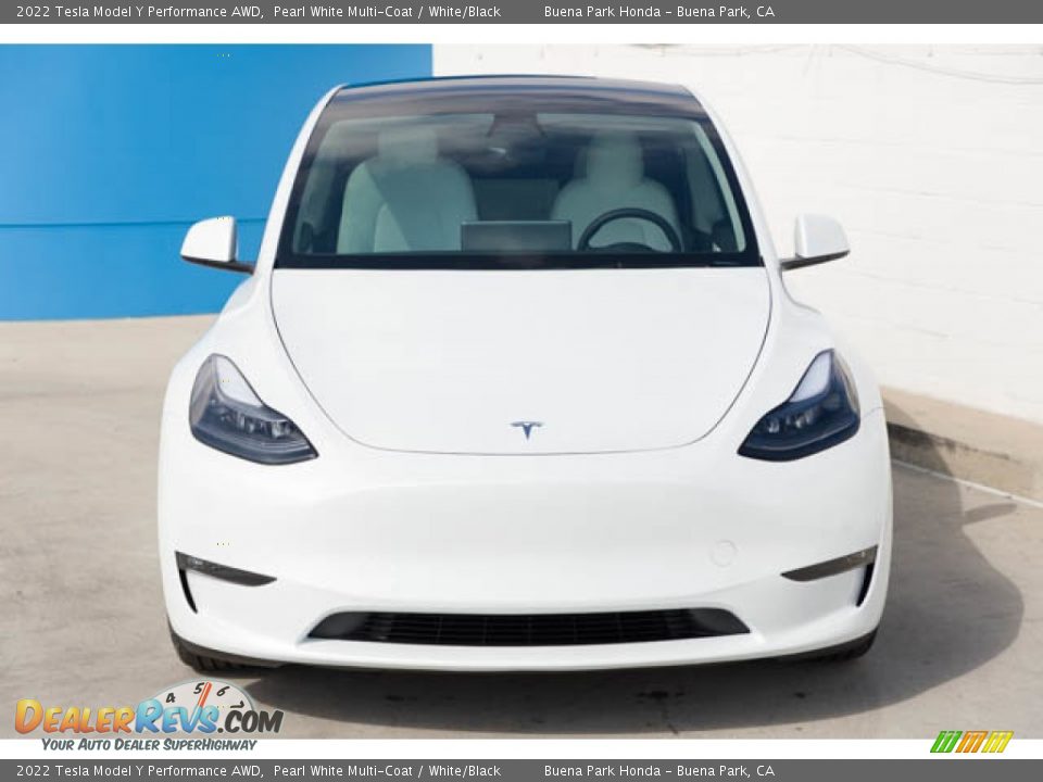 2022 Tesla Model Y Performance AWD Pearl White Multi-Coat / White/Black Photo #7