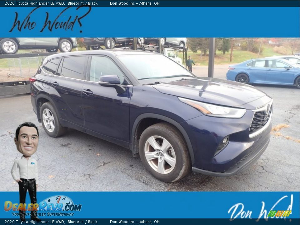 2020 Toyota Highlander LE AWD Blueprint / Black Photo #1