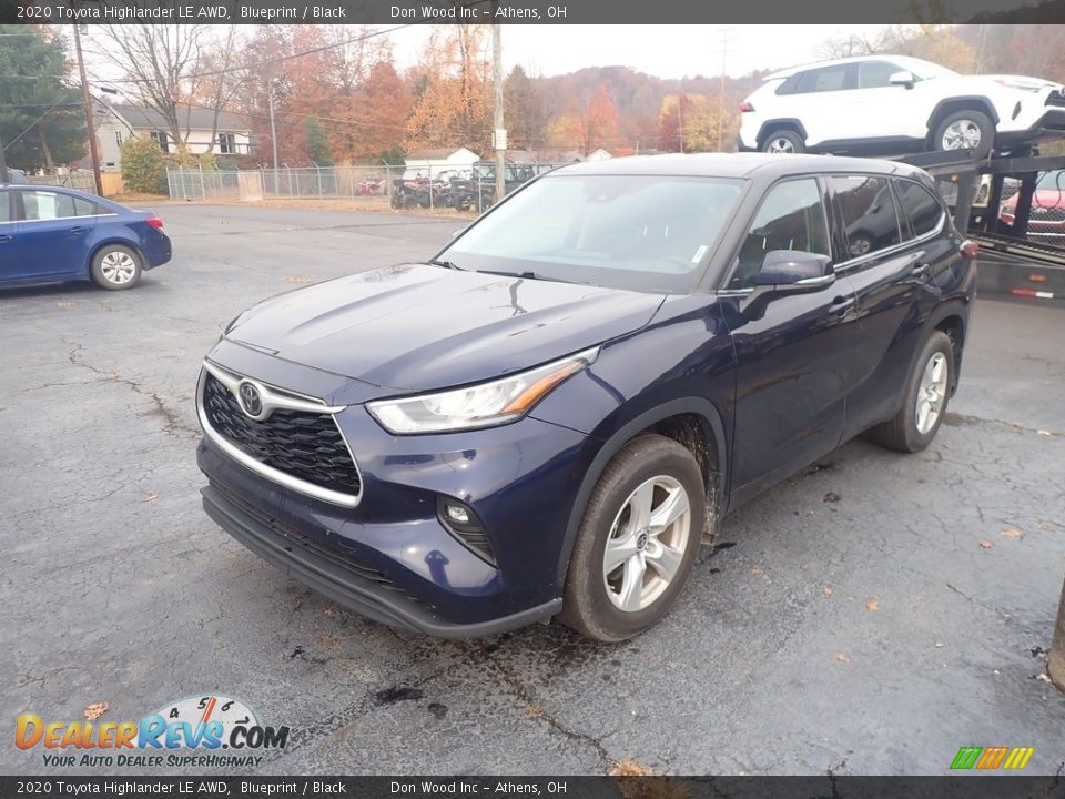 2020 Toyota Highlander LE AWD Blueprint / Black Photo #7