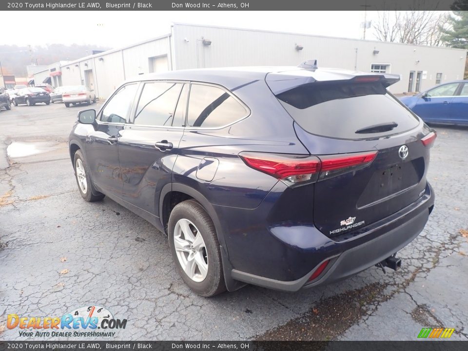 2020 Toyota Highlander LE AWD Blueprint / Black Photo #8