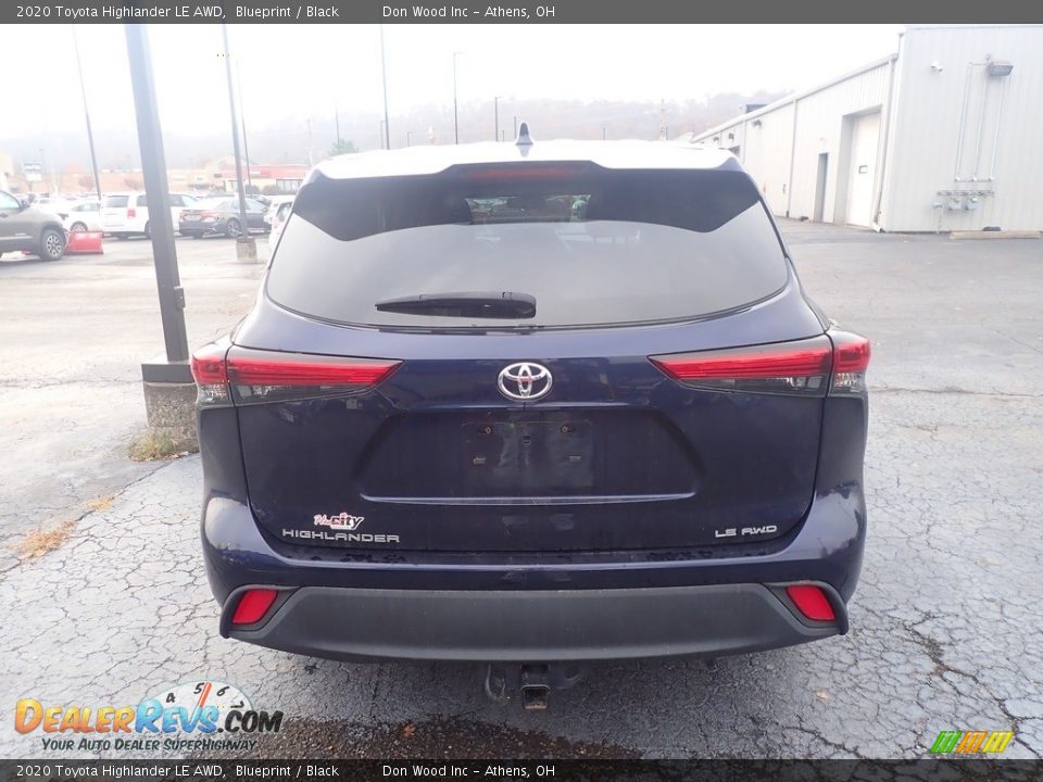 2020 Toyota Highlander LE AWD Blueprint / Black Photo #9