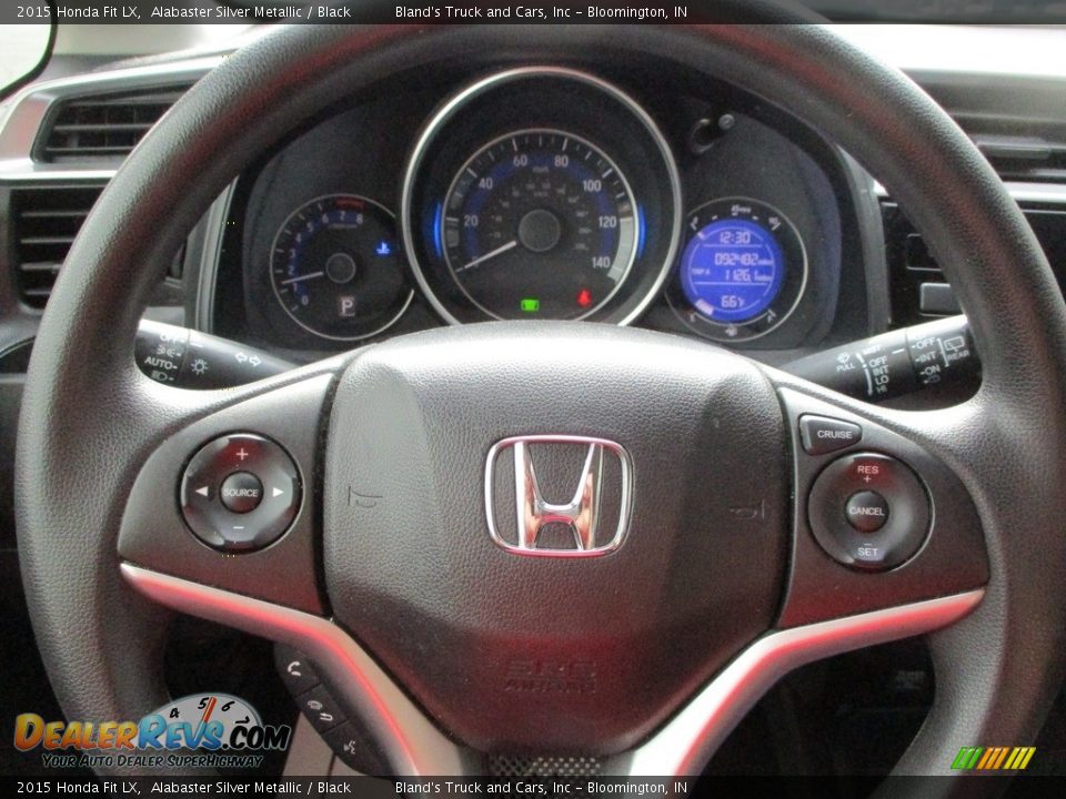 2015 Honda Fit LX Alabaster Silver Metallic / Black Photo #12