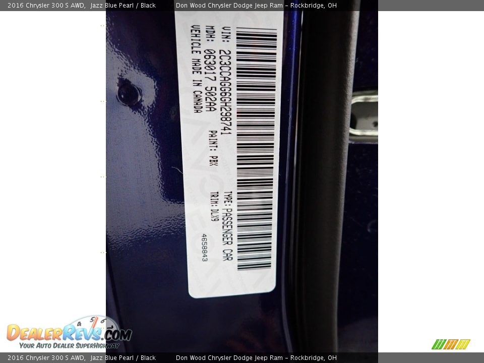2016 Chrysler 300 S AWD Jazz Blue Pearl / Black Photo #35