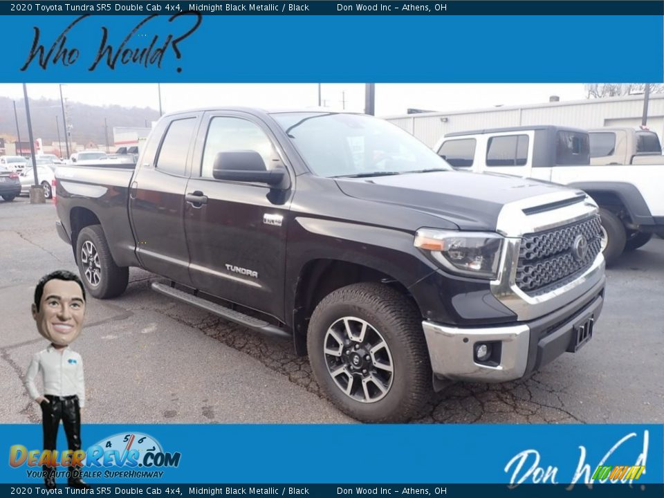 2020 Toyota Tundra SR5 Double Cab 4x4 Midnight Black Metallic / Black Photo #1