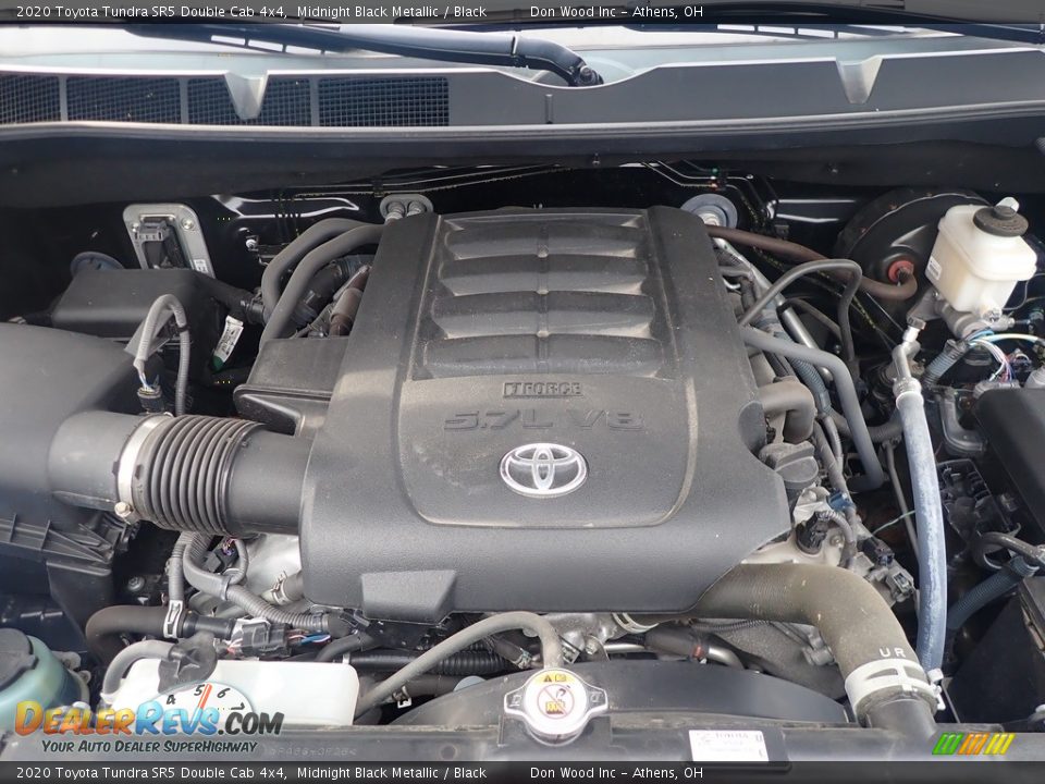 2020 Toyota Tundra SR5 Double Cab 4x4 Midnight Black Metallic / Black Photo #5
