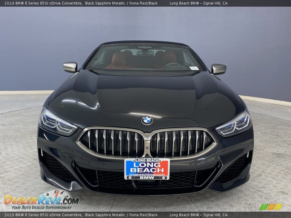 2019 BMW 8 Series 850i xDrive Convertible Black Sapphire Metallic / Fiona Red/Black Photo #2