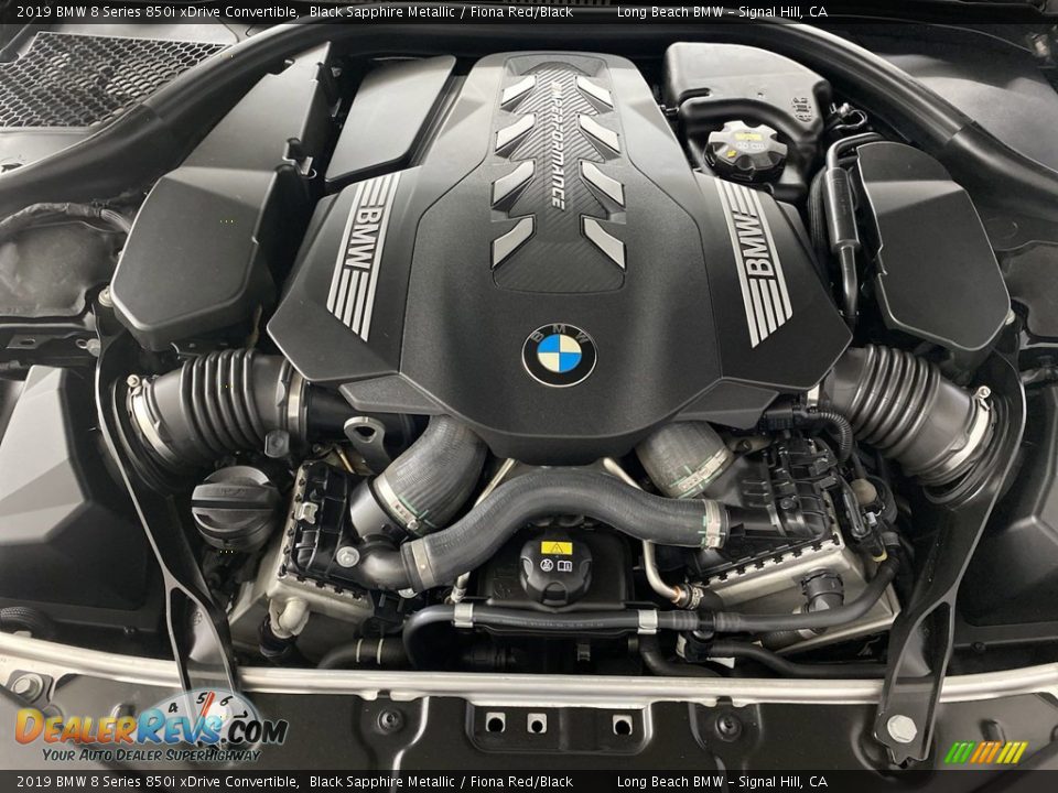 2019 BMW 8 Series 850i xDrive Convertible Black Sapphire Metallic / Fiona Red/Black Photo #11