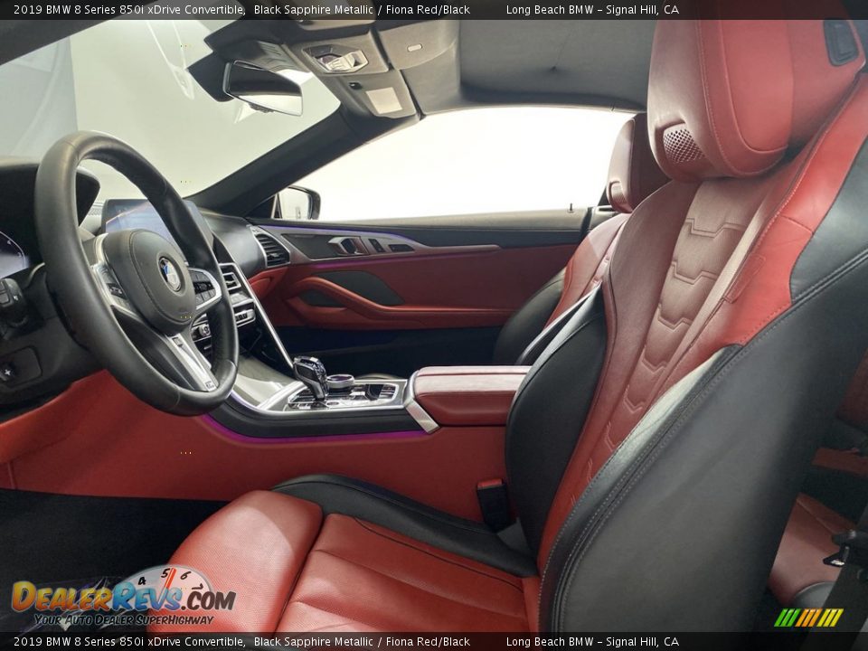 2019 BMW 8 Series 850i xDrive Convertible Black Sapphire Metallic / Fiona Red/Black Photo #15