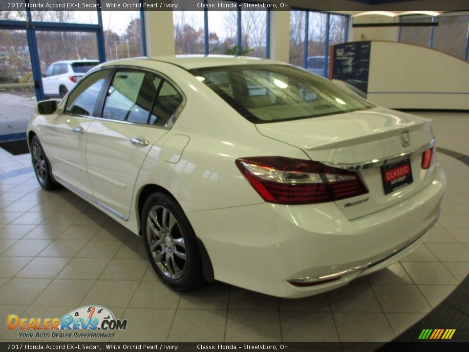 2017 Honda Accord EX-L Sedan White Orchid Pearl / Ivory Photo #9