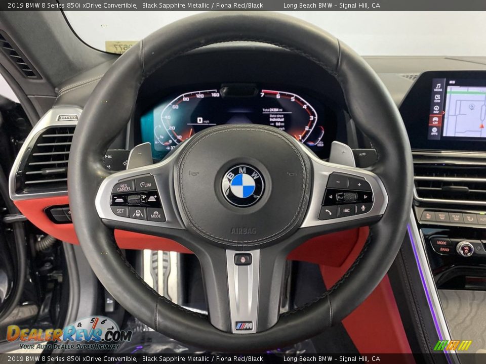 2019 BMW 8 Series 850i xDrive Convertible Black Sapphire Metallic / Fiona Red/Black Photo #16