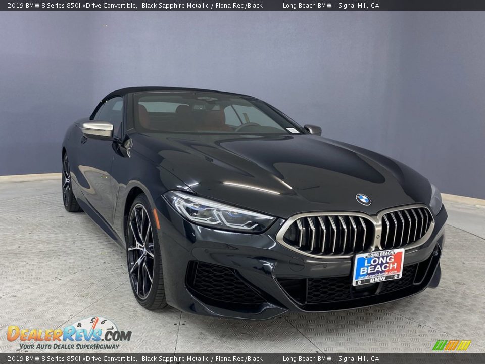 2019 BMW 8 Series 850i xDrive Convertible Black Sapphire Metallic / Fiona Red/Black Photo #35