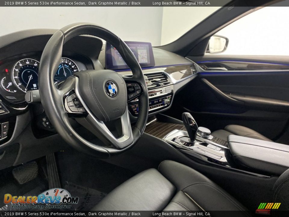 2019 BMW 5 Series 530e iPerformance Sedan Dark Graphite Metallic / Black Photo #15
