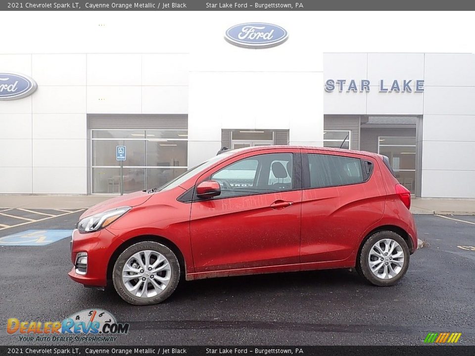 2021 Chevrolet Spark LT Cayenne Orange Metallic / Jet Black Photo #1