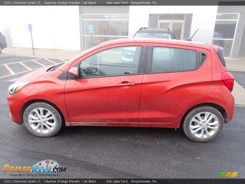 2021 Chevrolet Spark LT Cayenne Orange Metallic / Jet Black Photo #2