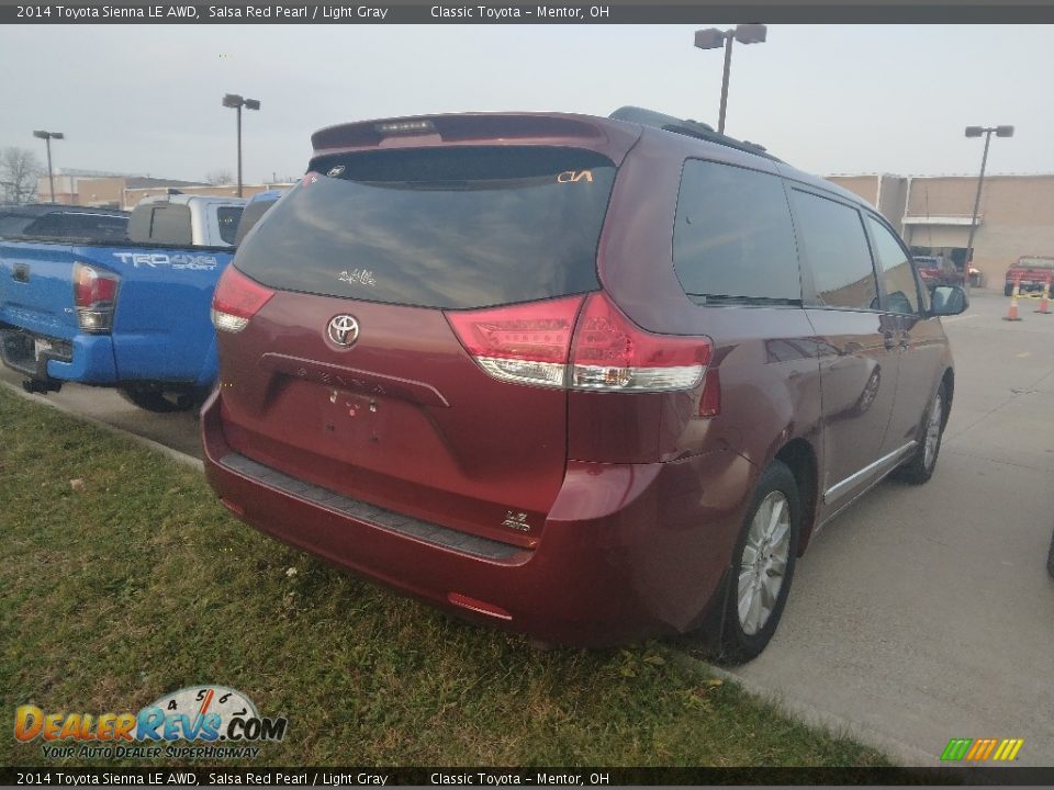2014 Toyota Sienna LE AWD Salsa Red Pearl / Light Gray Photo #2
