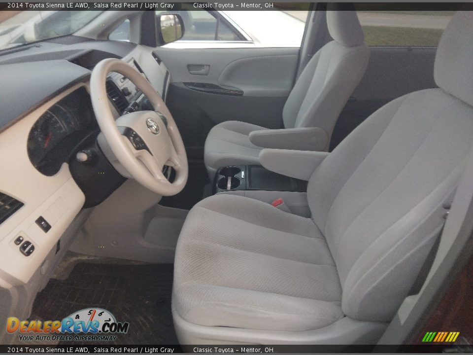 2014 Toyota Sienna LE AWD Salsa Red Pearl / Light Gray Photo #3