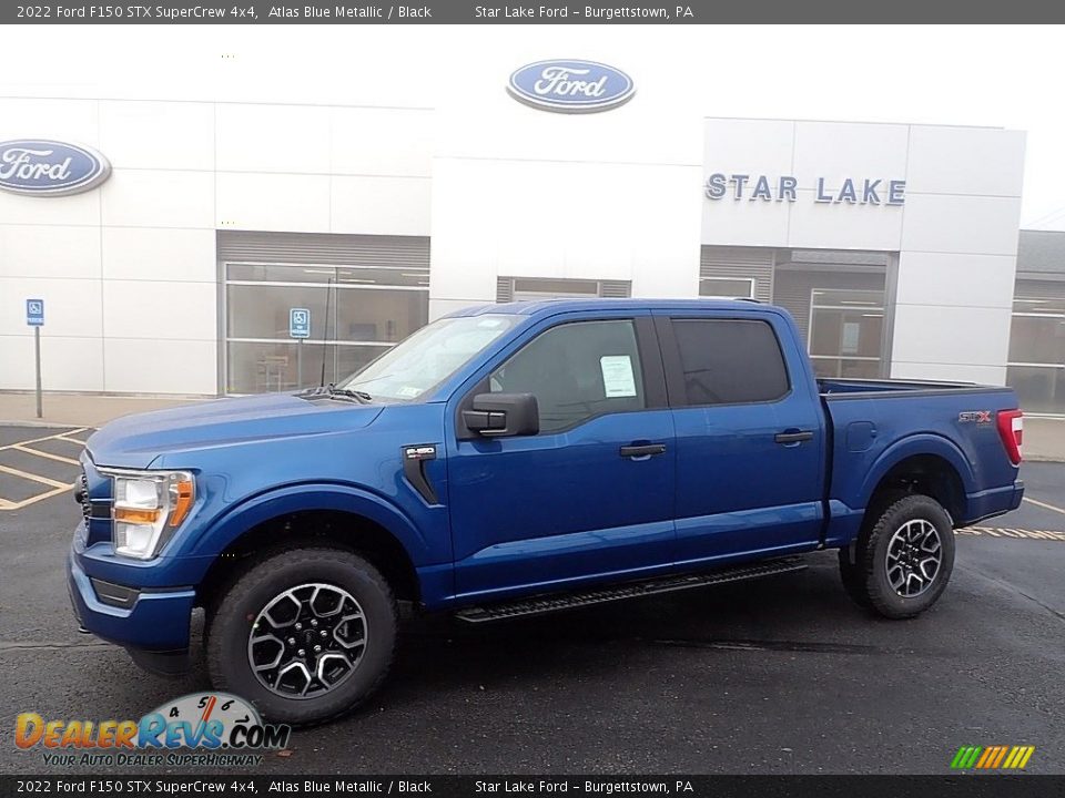 2022 Ford F150 STX SuperCrew 4x4 Atlas Blue Metallic / Black Photo #1